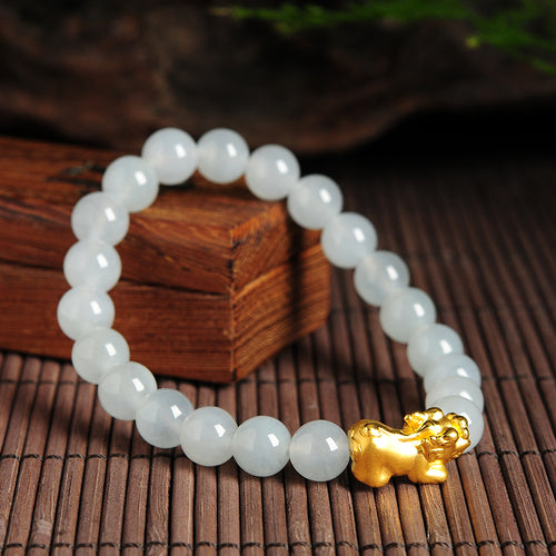 Natural jade bracelet jadeite gold bracelet