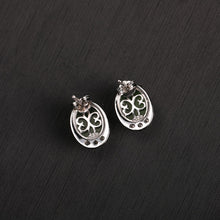 Natural Jade Earrings Nephrite Silver Earrings