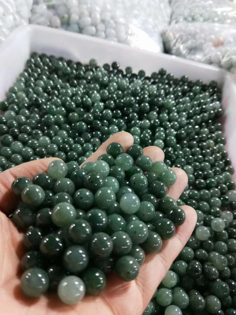 Natural Jade Beads Blue Green Jadeite Bead WBD111