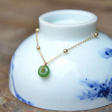 Jade Nephrite 18k Gold-Filled Jade Bracelet