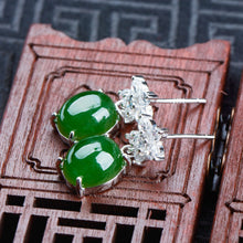 Jade Nephrite Silver Jade Earrings