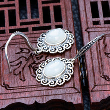 Jade Nephrite Silver Jade Earrings