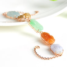 Natural jade bracelet jadeite gold Pixiu bracelet