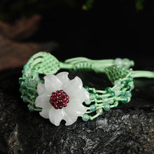 Natural jade jadeite bracelet flower wholesale