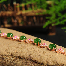 Natural jade green nephrite silver bracelet wholesale