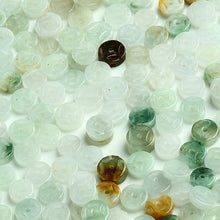 Natural jade jadeite coin beads mixed colors wholesale
