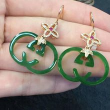 Natural Jade Earrings Nephrite Earrings