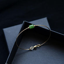 Jade Nephrite 18k Gold-Filled Jade Bracelet