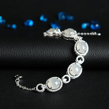 Natural Jade Bracelet Jadeite Silver Bracelet