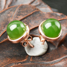 Jade Nephrite Silver Jade Earrings
