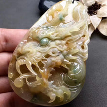Natural jade jadeite carving collectibles Chinese dragon