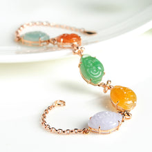 Natural jade bracelet jadeite gold monkey bracelet