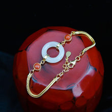 Jade Nephrite Agate Silver Jade Bracelet