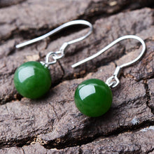 Jade Nephrite Silver Jade Earrings