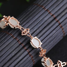 Natural Jade Bracelet Nephrite Silver Bracelet