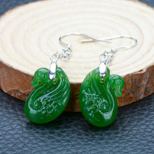Jade Nephrite Silver Jade Earrings NE145