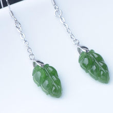 Jade Nephrite Silver Jade Earrings