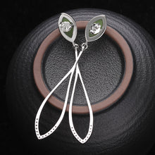 Natural Jade Earrings Nephrite Silver Zircon Earrings