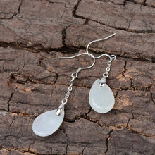 Jade Nephrite Silver Jade Earrings