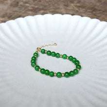 Jade Jadeite 18k Gold-Filled Jade Bracelet