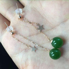 Natural Jade Earrings Nephrite Earrings