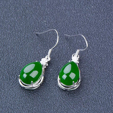 Jade Nephrite Silver Jade Earrings