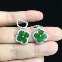 Natural Jade Earrings Nephrite Earrings