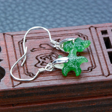 Jade Nephrite Silver Jade Earrings