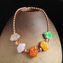 Natural jade bracelet jadeite gold butterfly bracelet