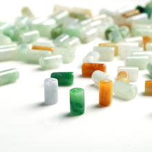 Natural jade jadeite cylinder beads mixed colors wholesale