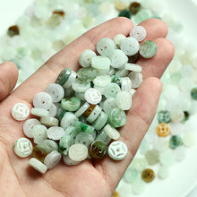 Natural jade jadeite coin beads mixed colors wholesale