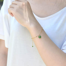 Jade Nephrite 18k Gold-Filled Jade Bracelet