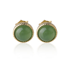 Natural Jade Earrings Nephrite Silver Earrings