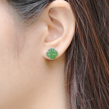Natural Jade Earrings Nephrite Silver Earrings