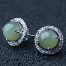 Jade Nephrite Silver Jade Earrings