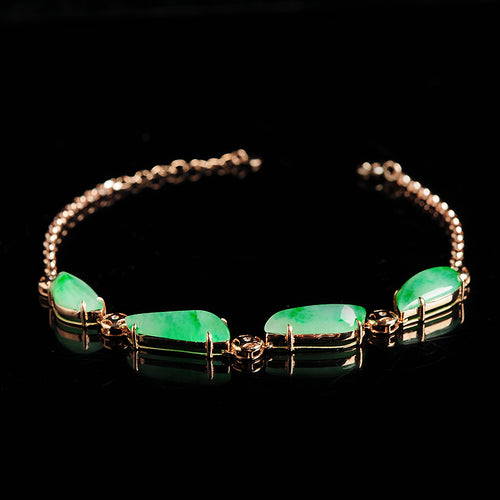 Natural jade bracelet jadeite gold bracelet