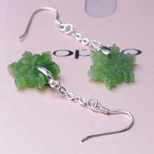 Jade Nephrite Silver Jade Earrings