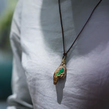 Natural Jade Pendant Jadeite Gold Pendant