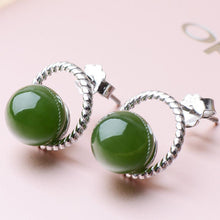 Jade Nephrite Silver Jade Earrings
