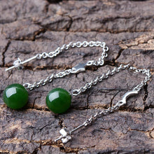Jade Nephrite Silver Jade Earrings