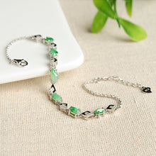 Natural Jade Bracelet Jadeite Silver Bracelet