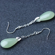 Jade Nephrite Silver Jade Earrings