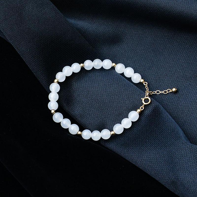 Jade Nephrite 18k Gold-Filled Jade Bracelet