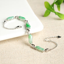 Natural Jade Bracelet Jadeite Silver Bracelet