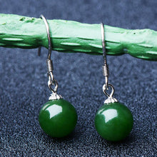 Jade Nephrite Silver Jade Earrings