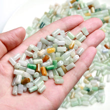 Natural jade jadeite cylinder beads mixed colors wholesale