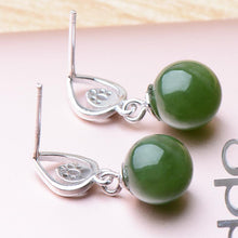 Jade Nephrite Silver Jade Earrings