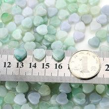 Natural jade jadeite beads heart-shaped mixed colors wholesale