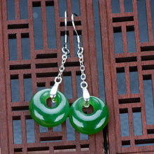 Jade Nephrite Silver Jade Earrings