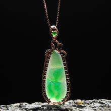Natural jade pendant jadeite gold pendant necklace